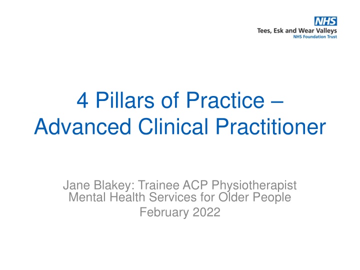 4 pillars of practice advanced clinical