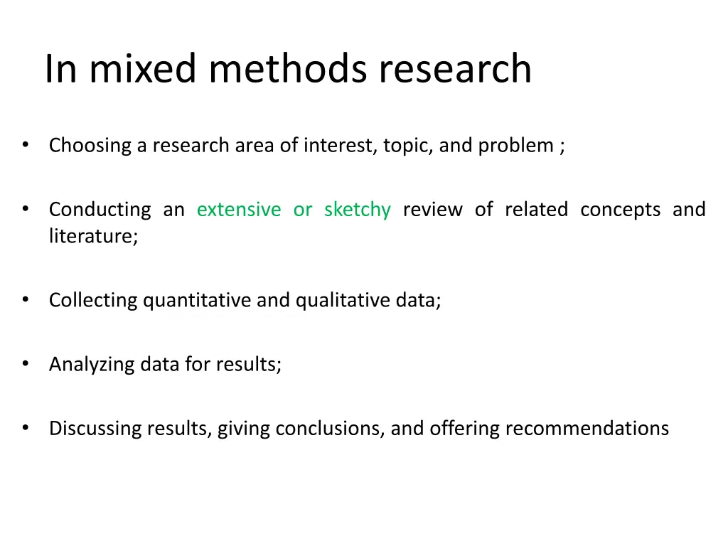 in mixed methods research