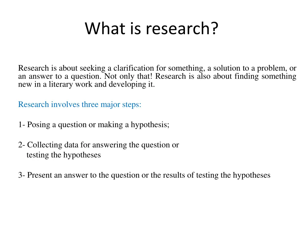 what is research