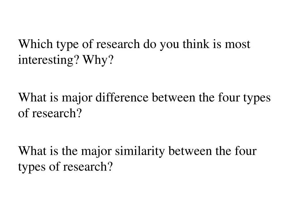 which type of research do you think is most