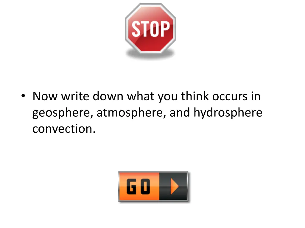 now write down what you think occurs in geosphere