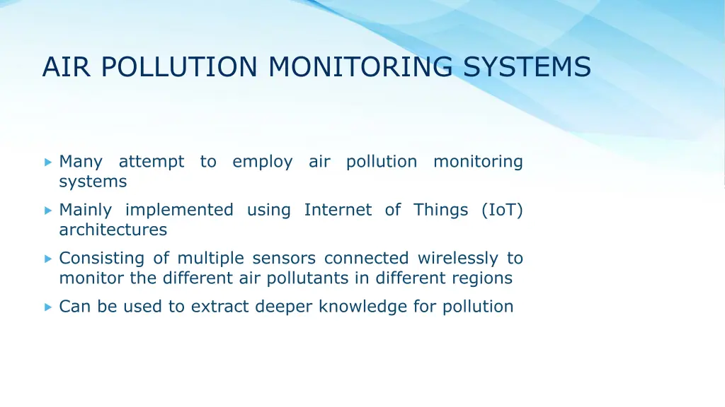 air pollution monitoring systems