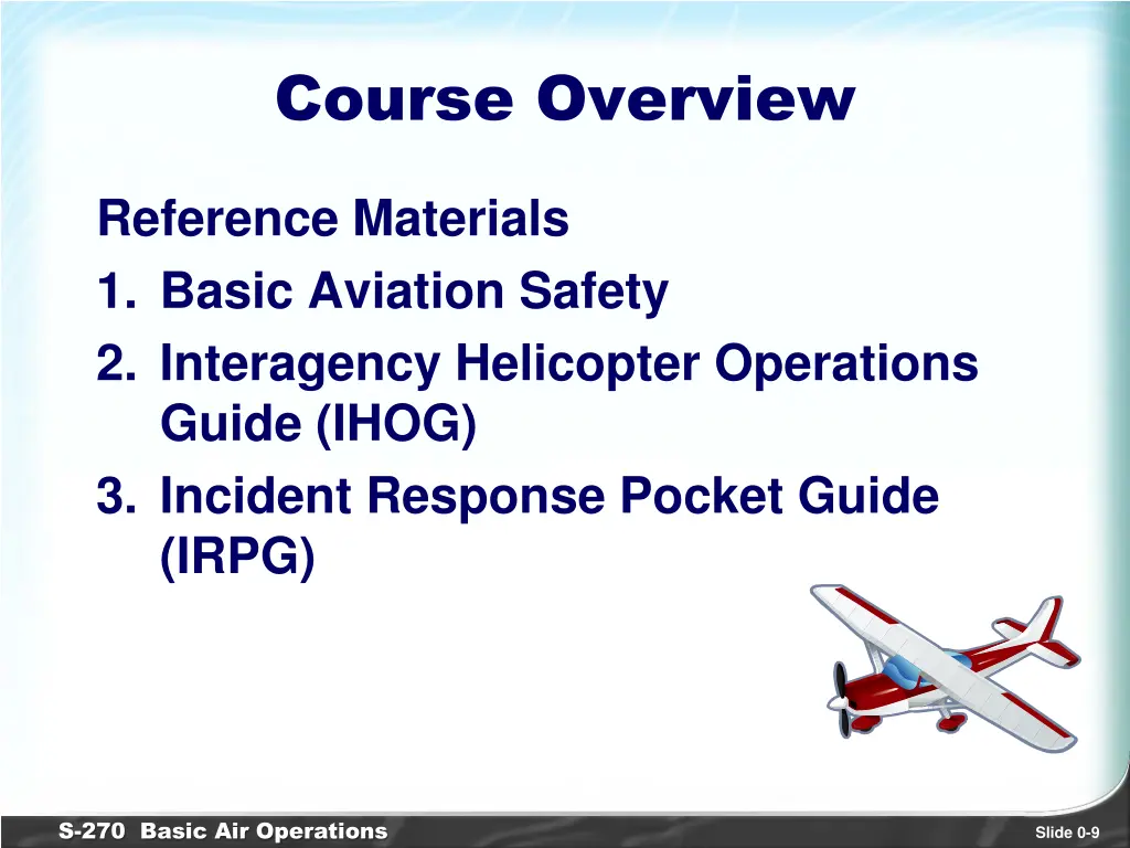 course overview 1