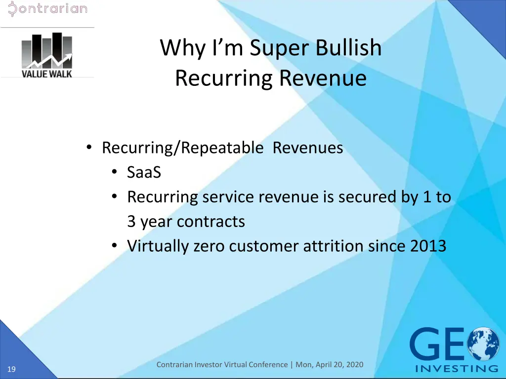 why i m super bullish recurring revenue