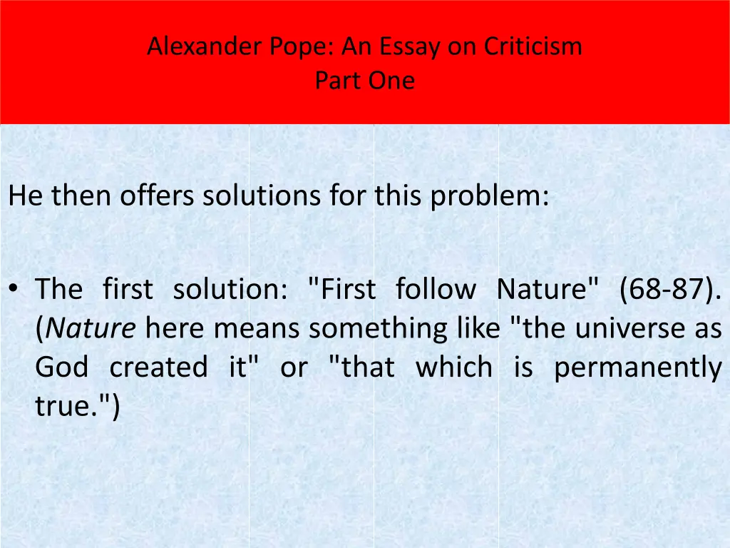 alexander pope an essay on criticism part one 1