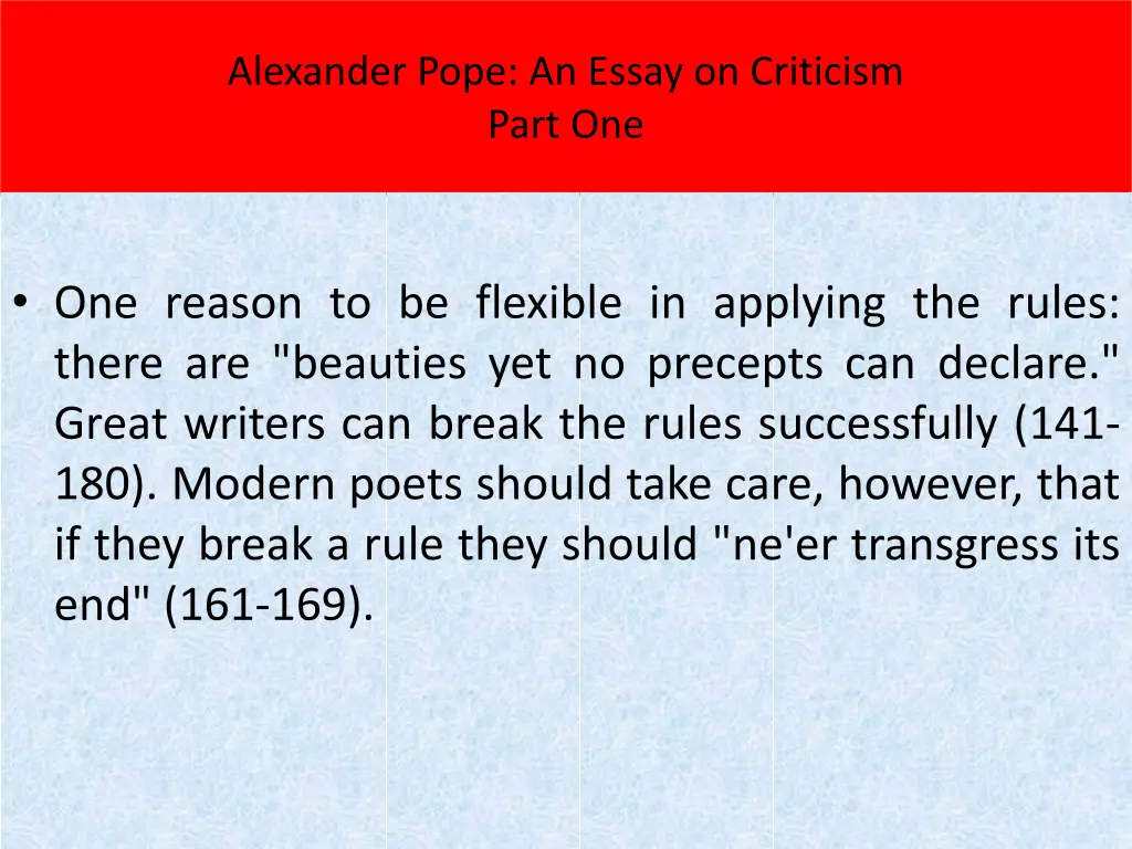 alexander pope an essay on criticism part one 3