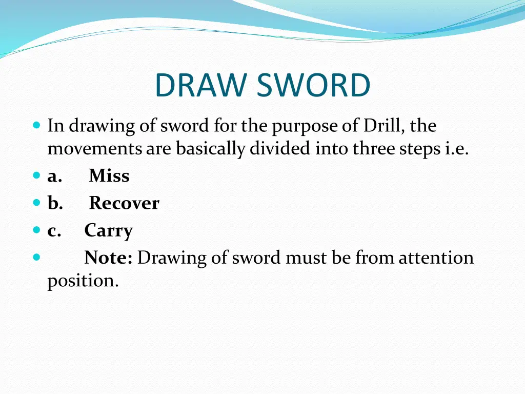 draw sword