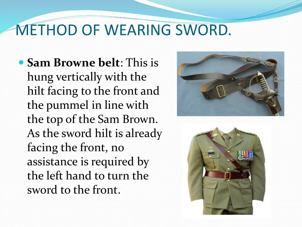 method of wearing sword