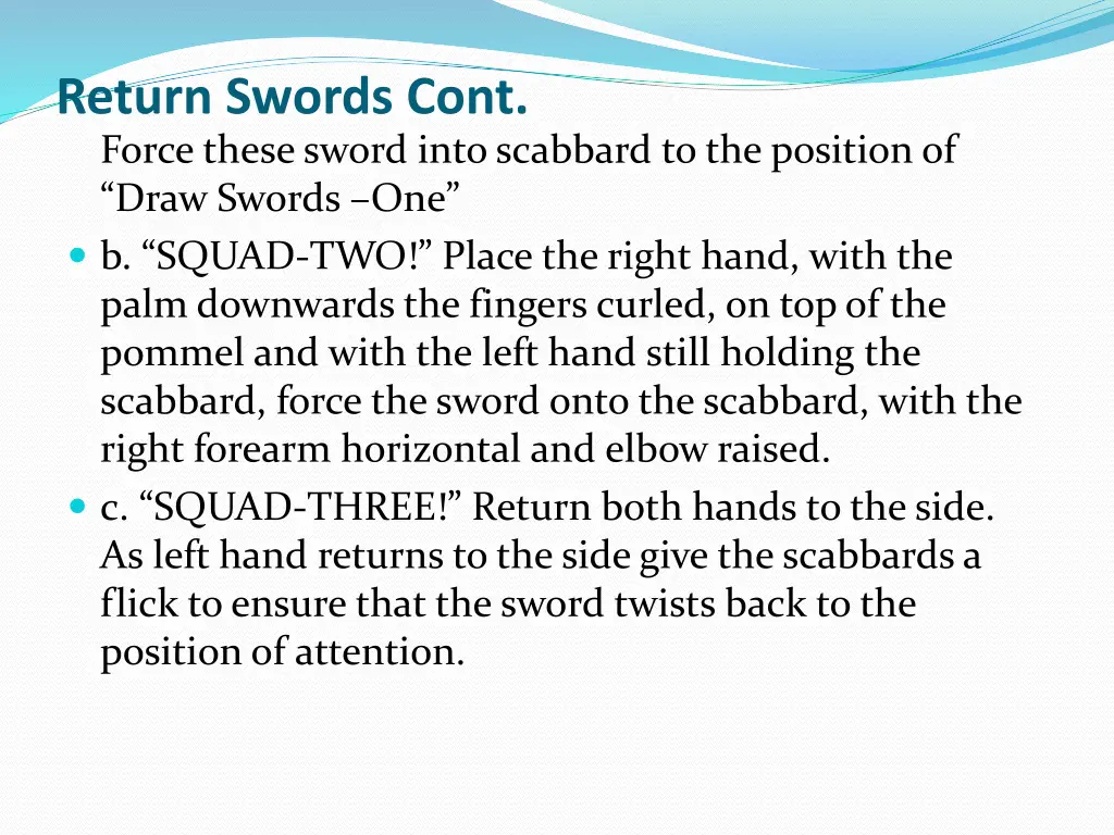 return swords cont force these sword into