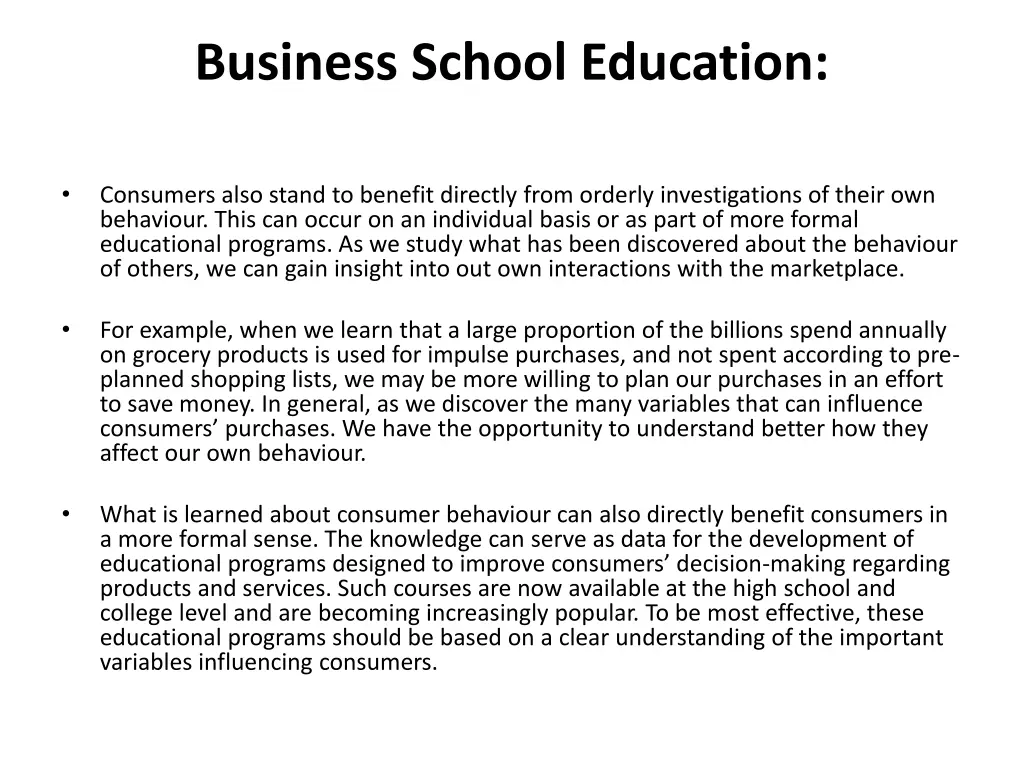 business school education