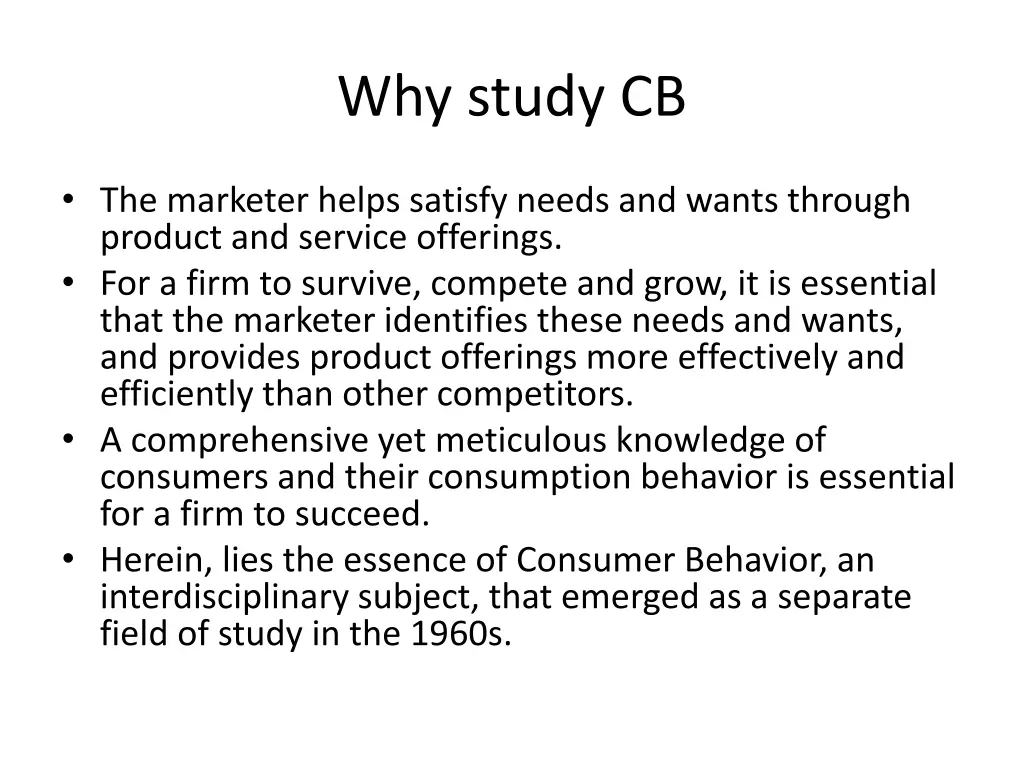 why study cb