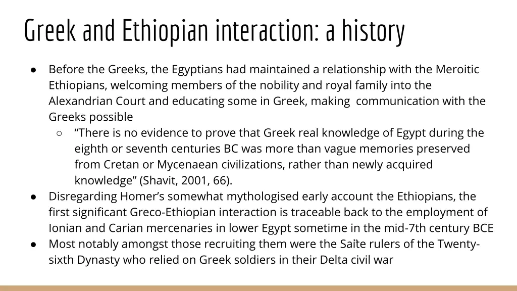 greek and ethiopian interaction a history