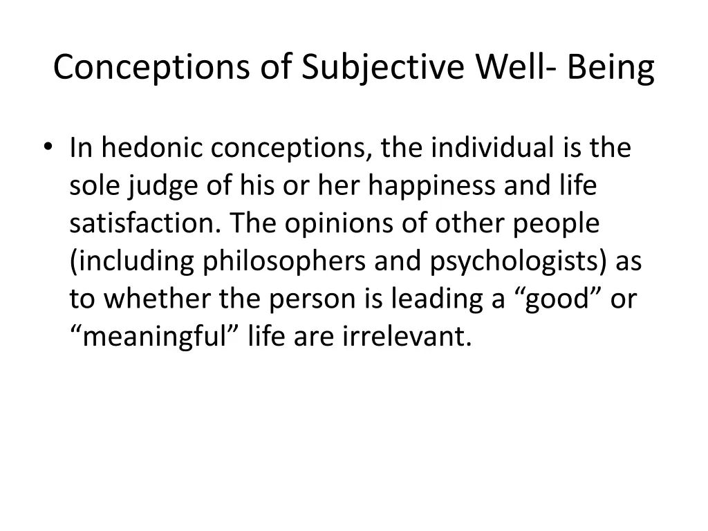 conceptions of subjective well being 2