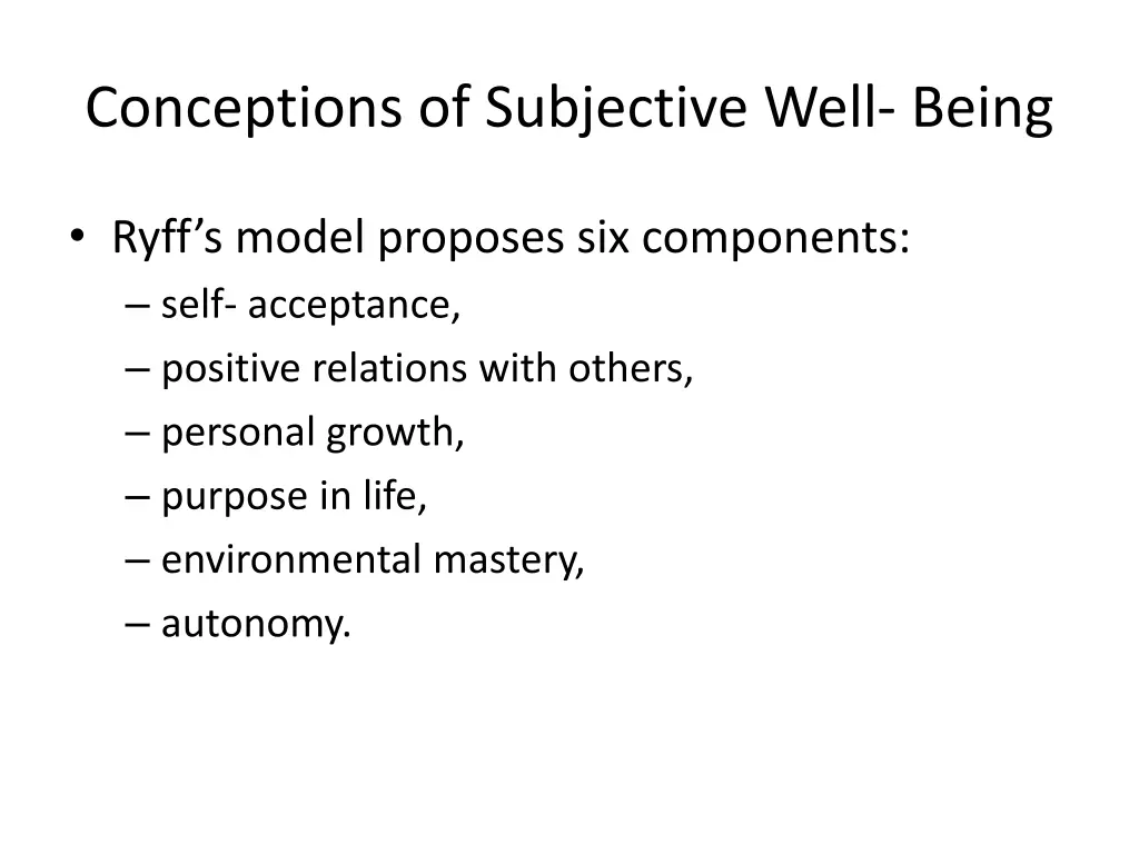 conceptions of subjective well being 5