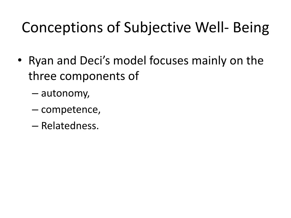 conceptions of subjective well being 7