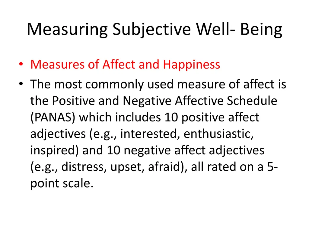 measuring subjective well being 5