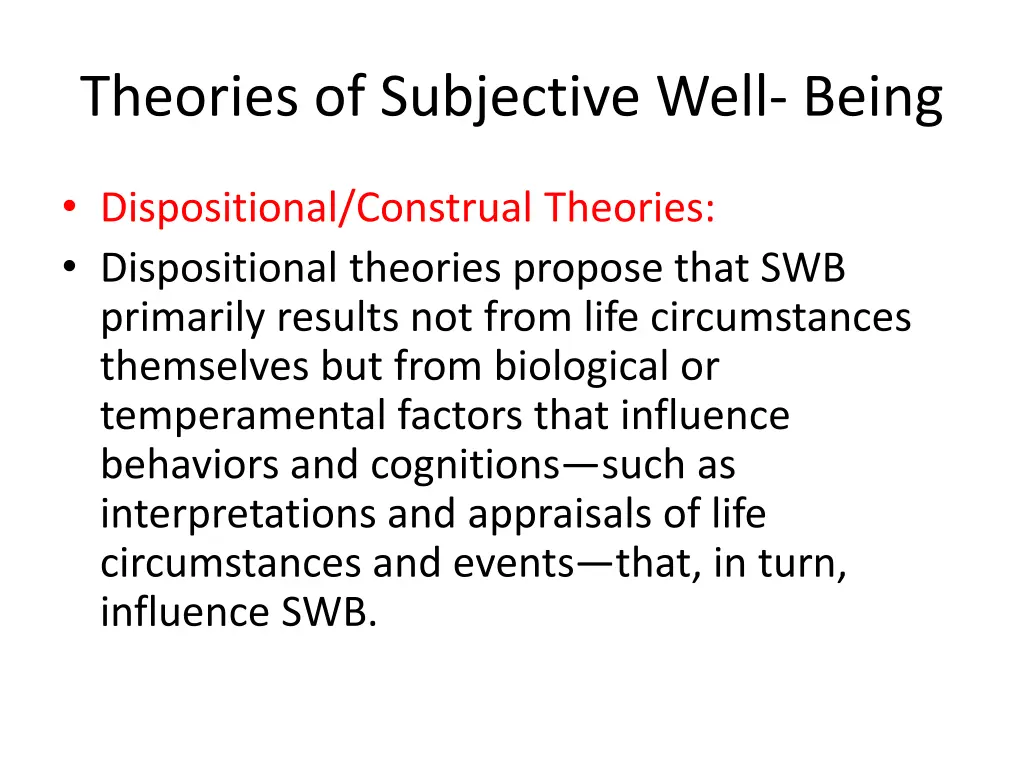 theories of subjective well being 2