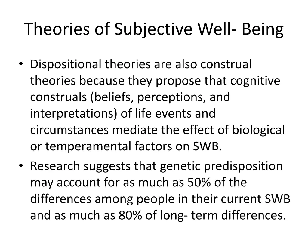 theories of subjective well being 3