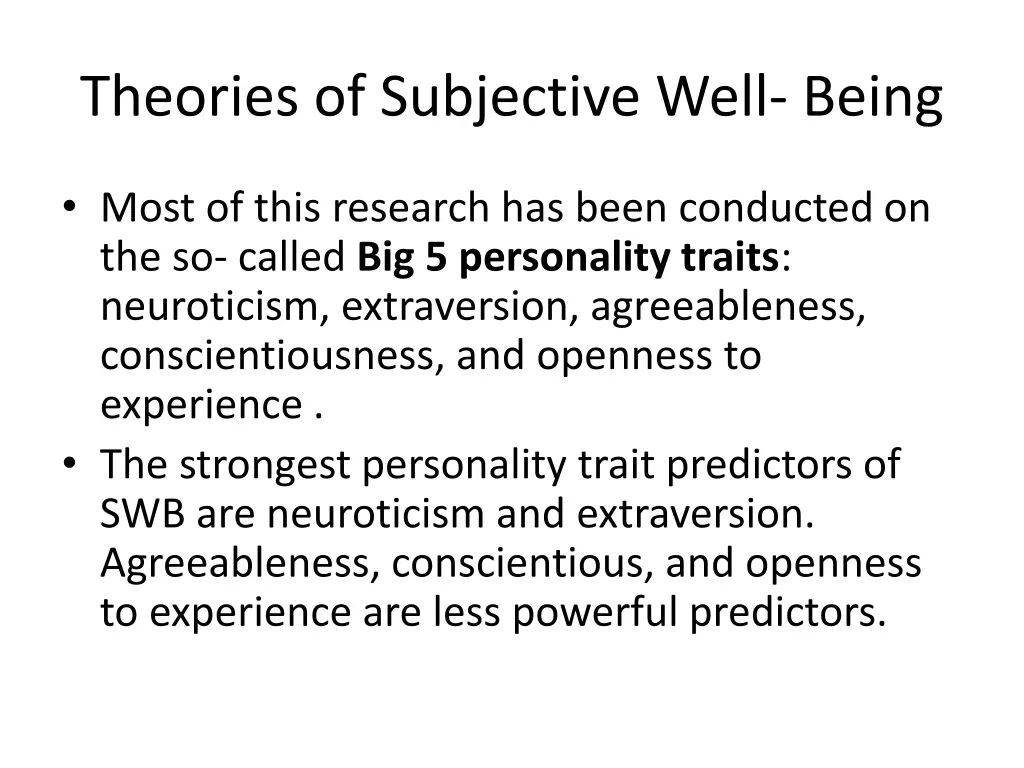 theories of subjective well being 4