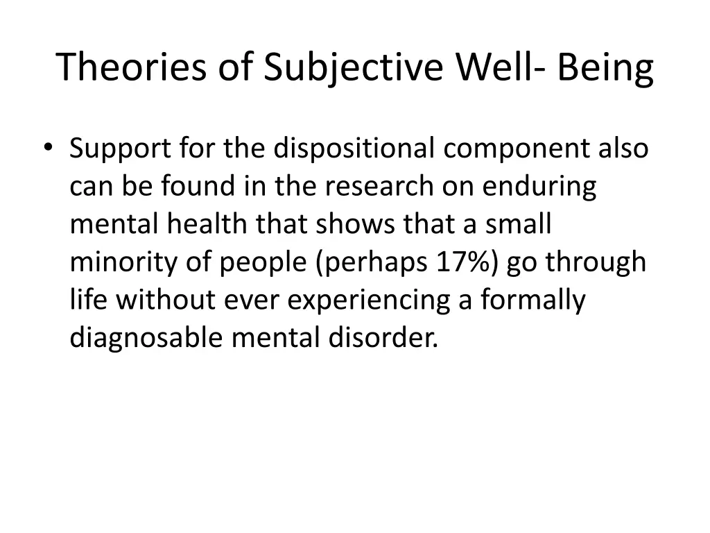 theories of subjective well being 8