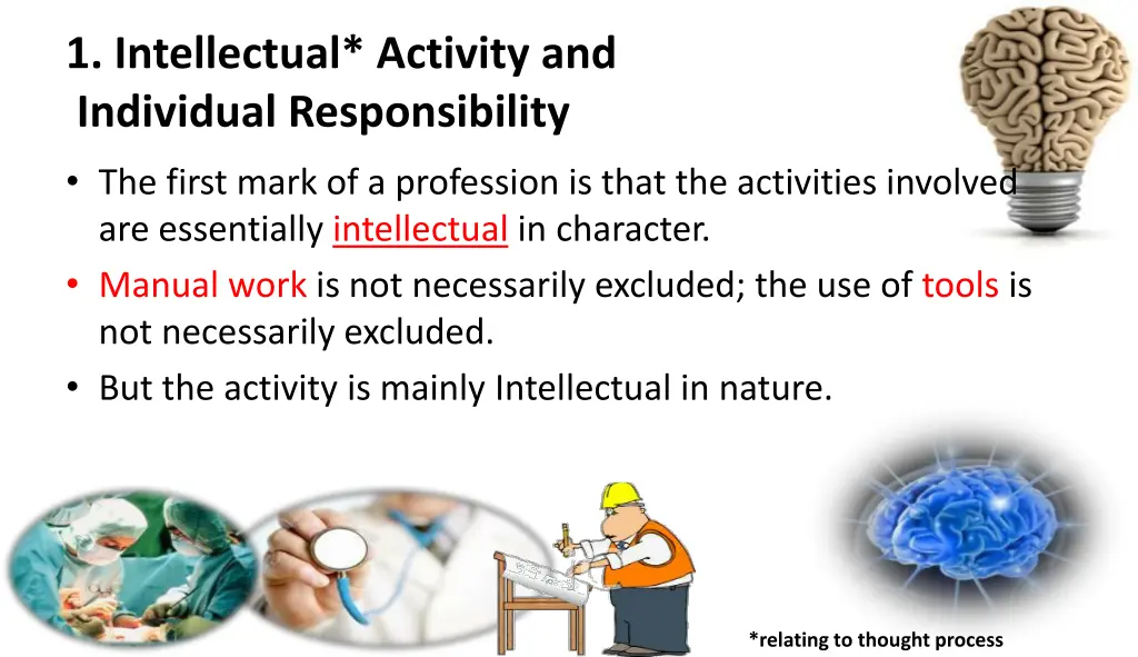 1 intellectual activity and individual