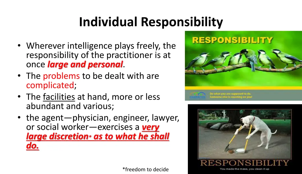 individual responsibility