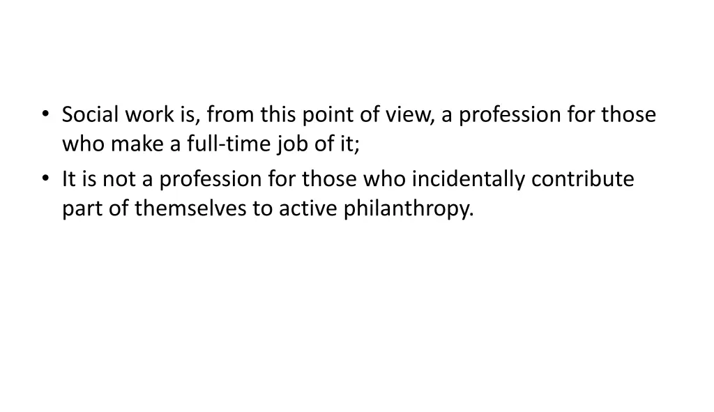 social work is from this point of view