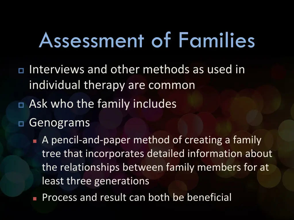 assessment of families