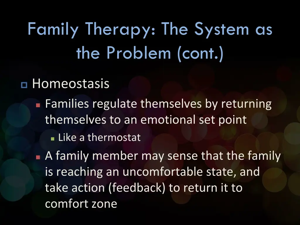 family therapy the system as the problem cont 1