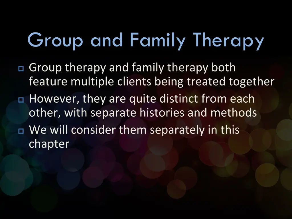 group and family therapy