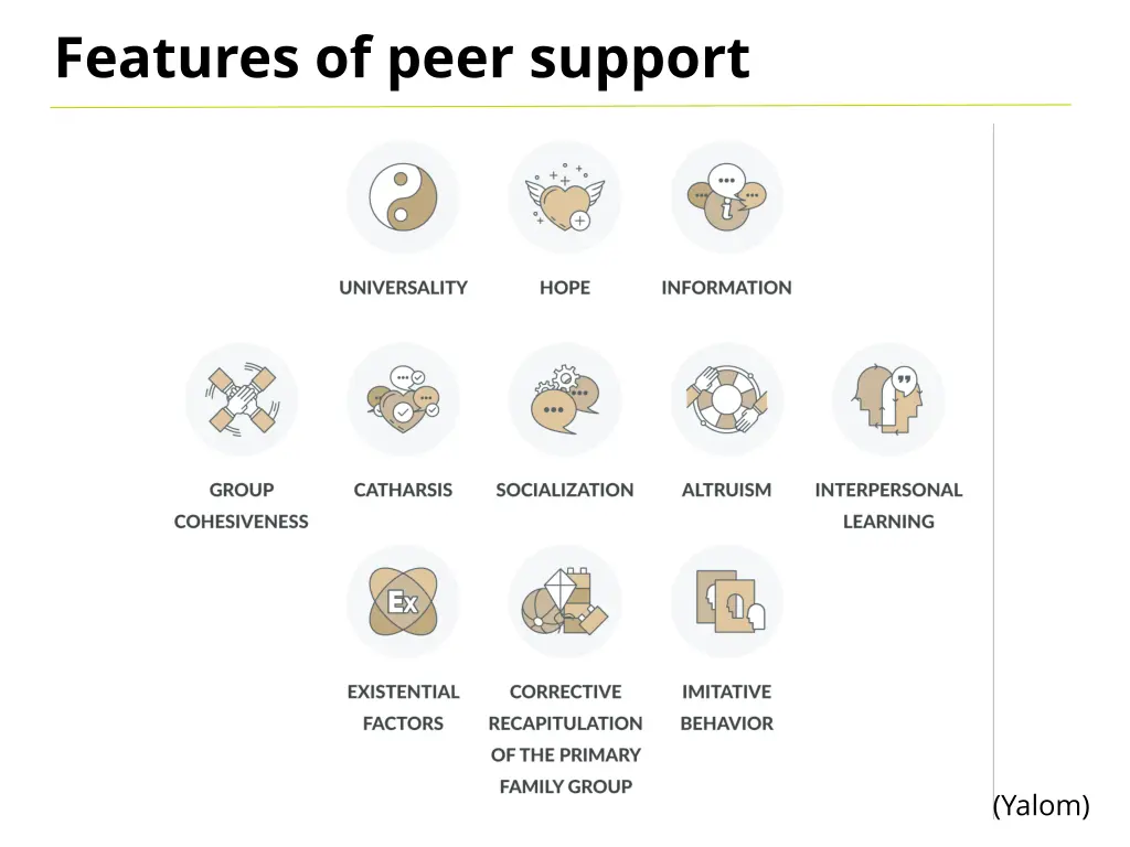 features of peer support