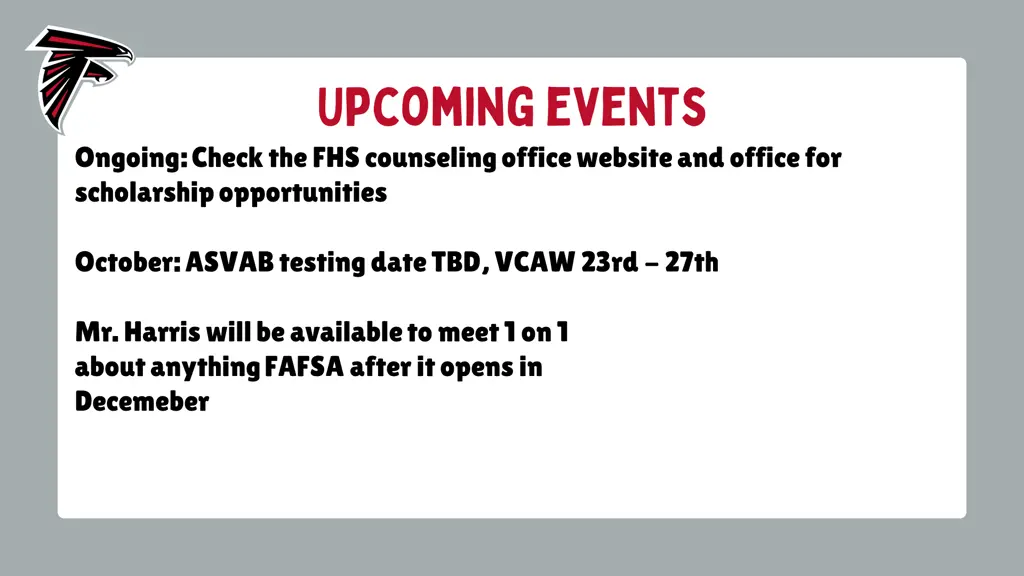 ongoing check the fhs counseling office website