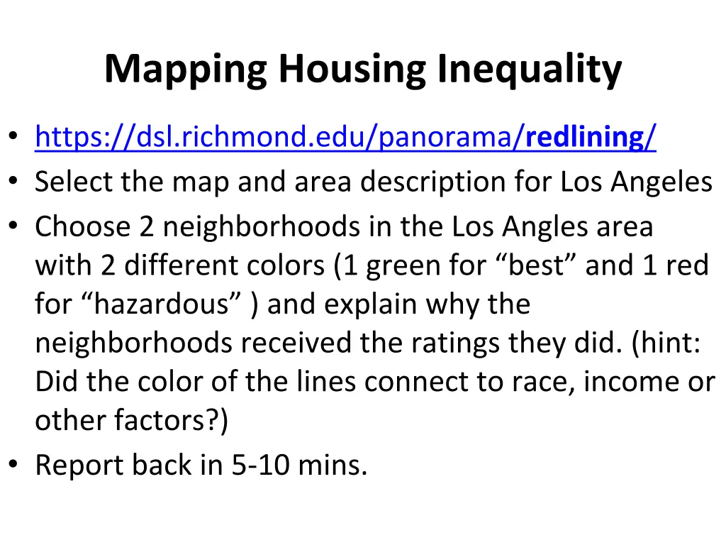 mapping housing inequality