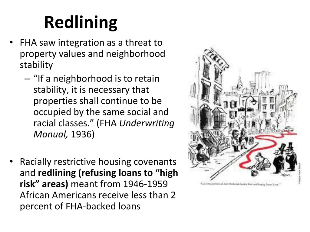 redlining fha saw integration as a threat