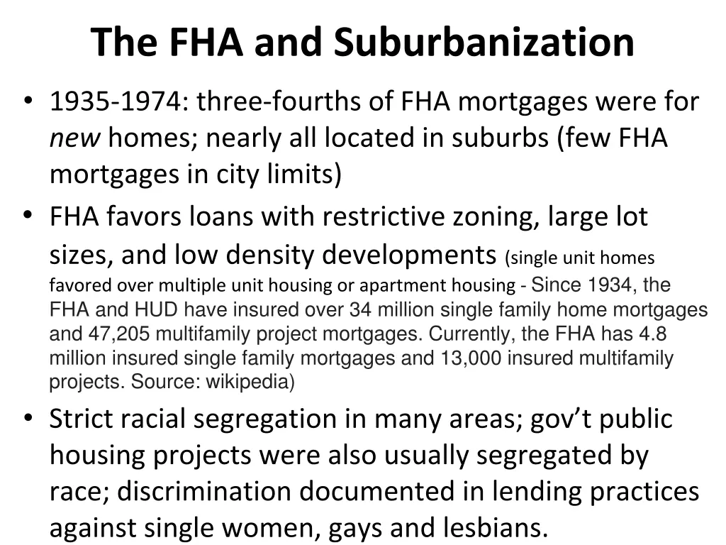 the fha and suburbanization