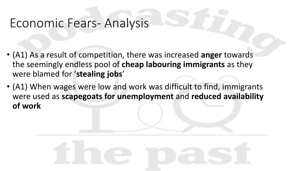 economic fears analysis