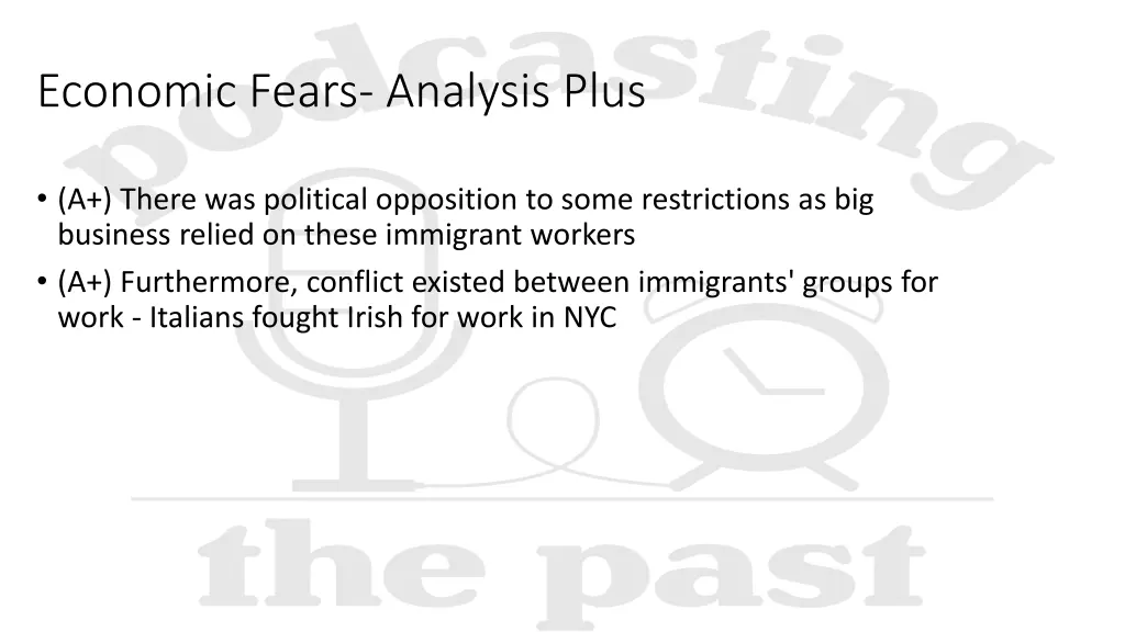 economic fears analysis plus