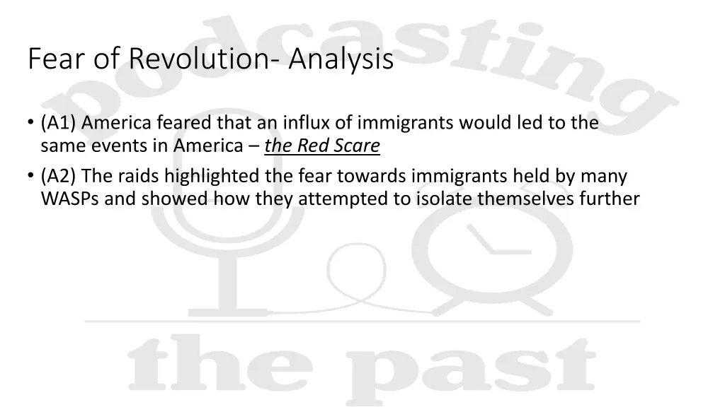 fear of revolution analysis