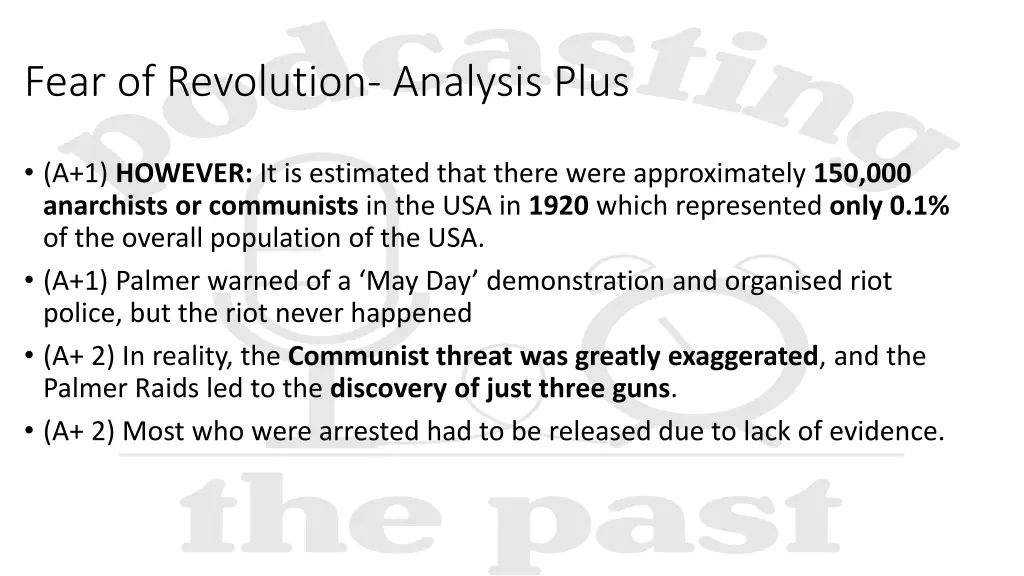 fear of revolution analysis plus