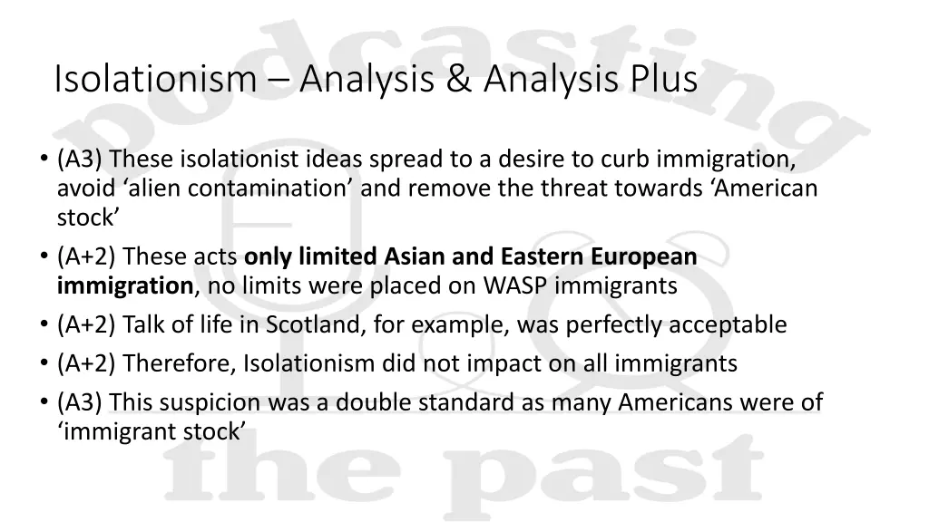 isolationism analysis analysis plus