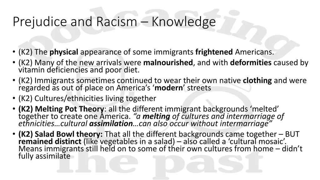 prejudice and racism knowledge 1