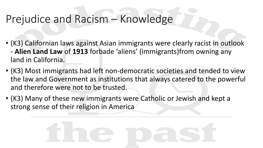 prejudice and racism knowledge 2