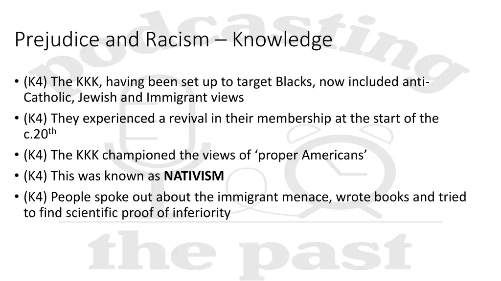 prejudice and racism knowledge 3