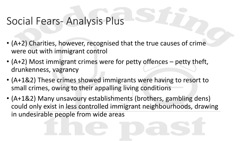 social fears analysis plus