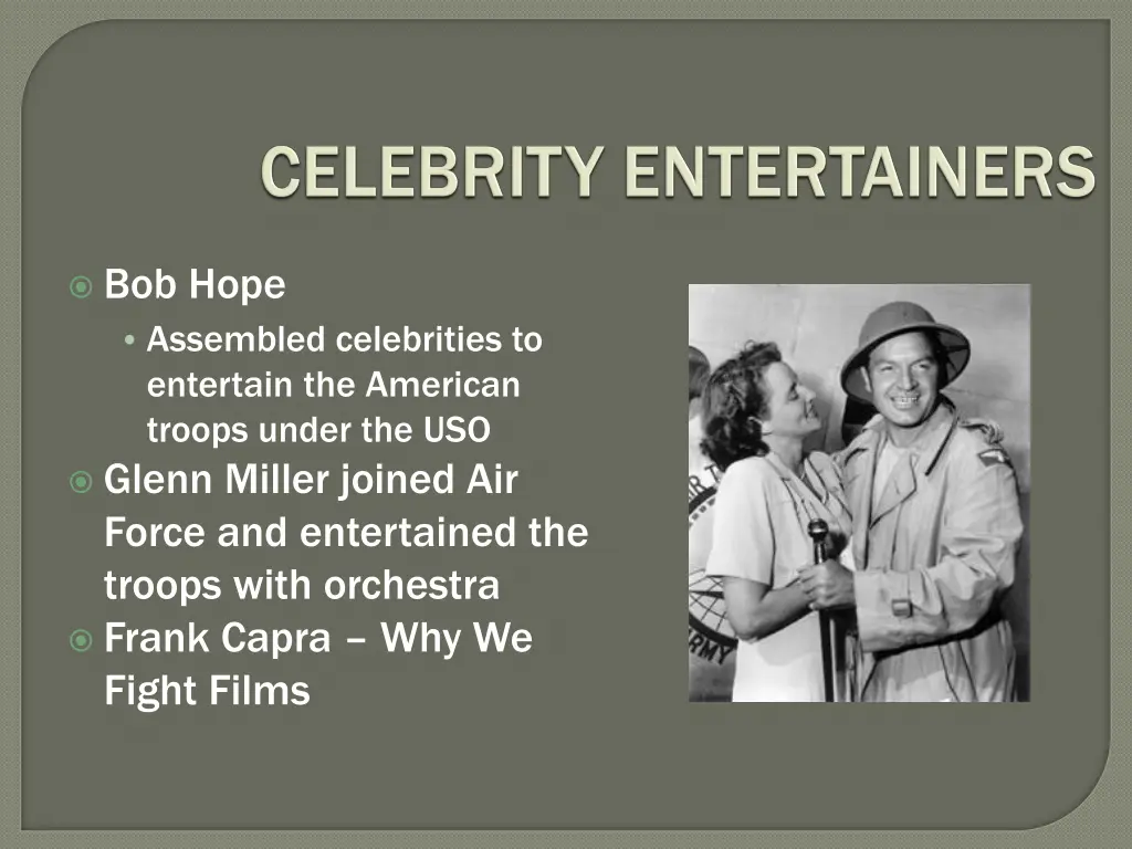 bob hope assembled celebrities to entertain