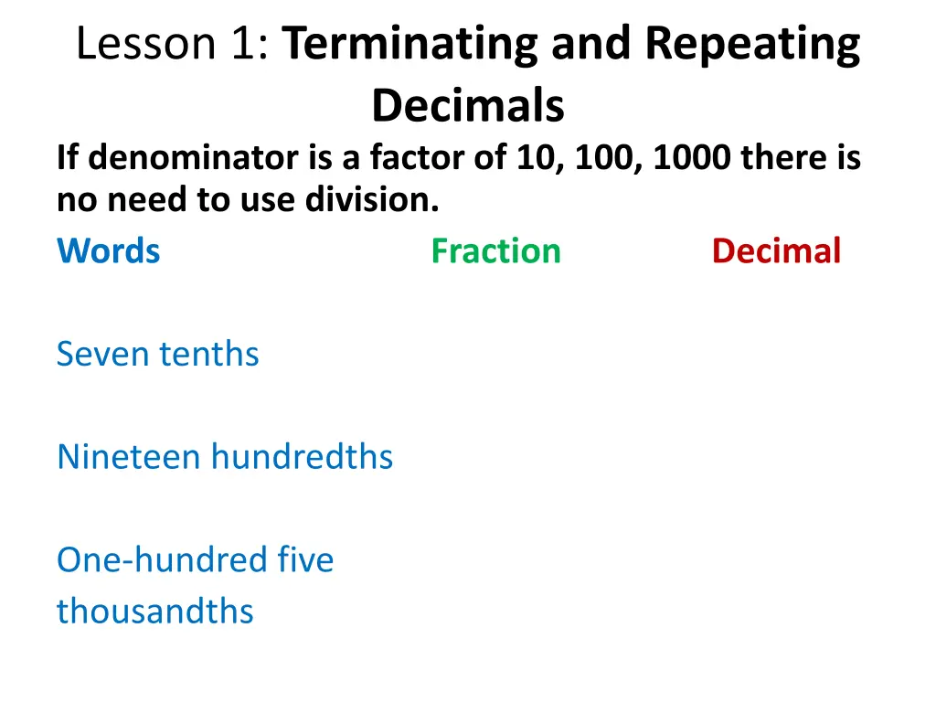 lesson 1 terminating and repeating decimals 11