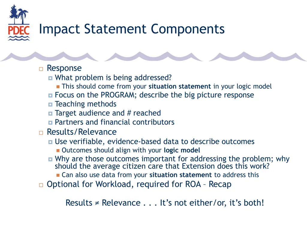 impact statement components