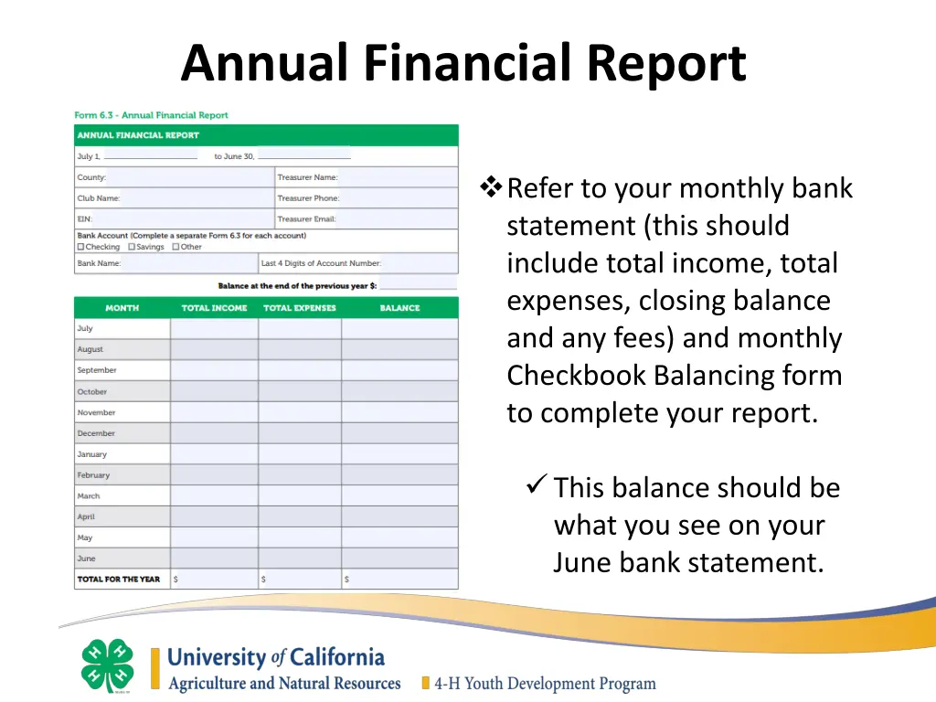 annual financial report