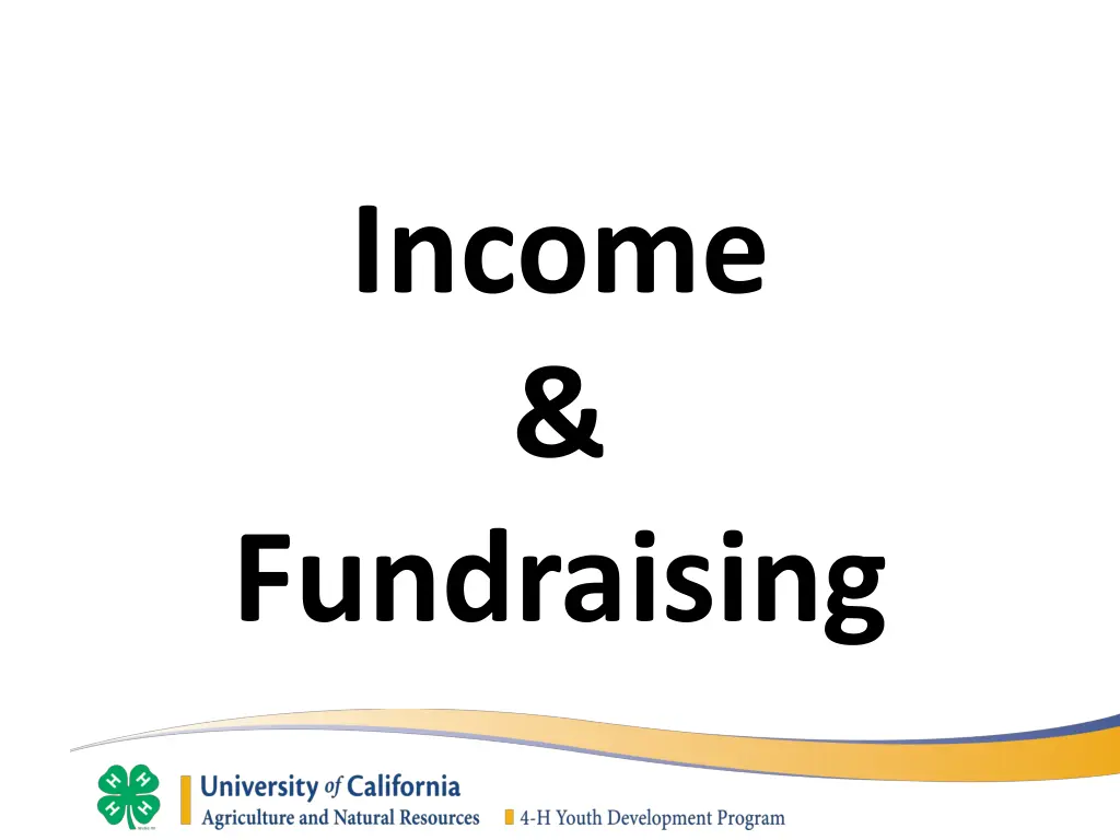 income fundraising