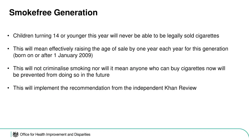 smokefree generation